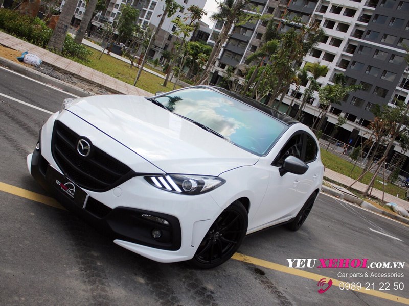 Mazda3 1.5 | RES vavletronic exhaust | Knight bodykit