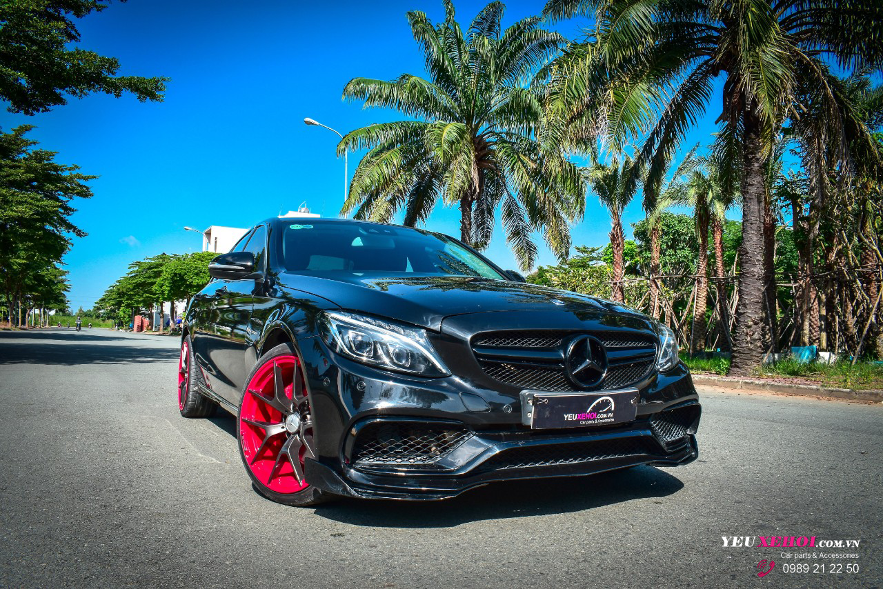 MERCEDES C63 BODYKIT BRABUS DIFUSSER / RES EXHAUST 
