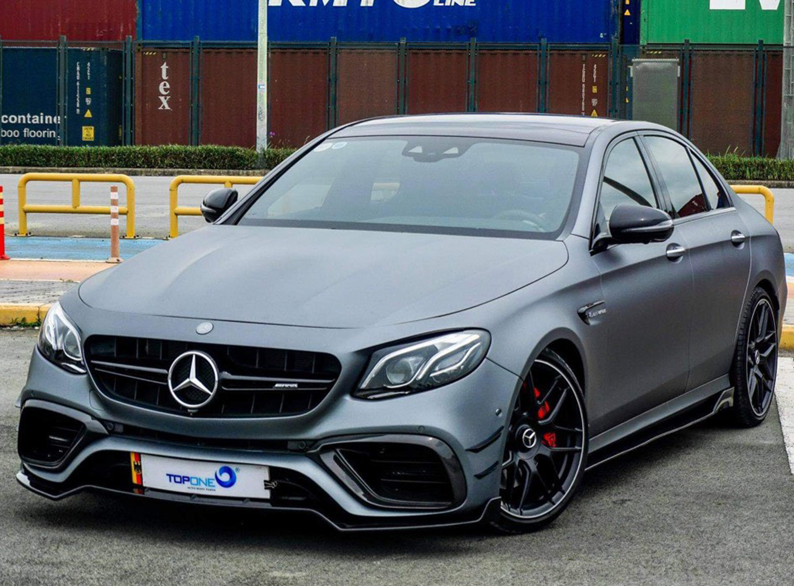 MERCEDES E CLASS MÀU MATTE GREY ĐỘ BODY E63s TOPONE BẢN 1:1 / RES EXHAUST FULL SYSTEM