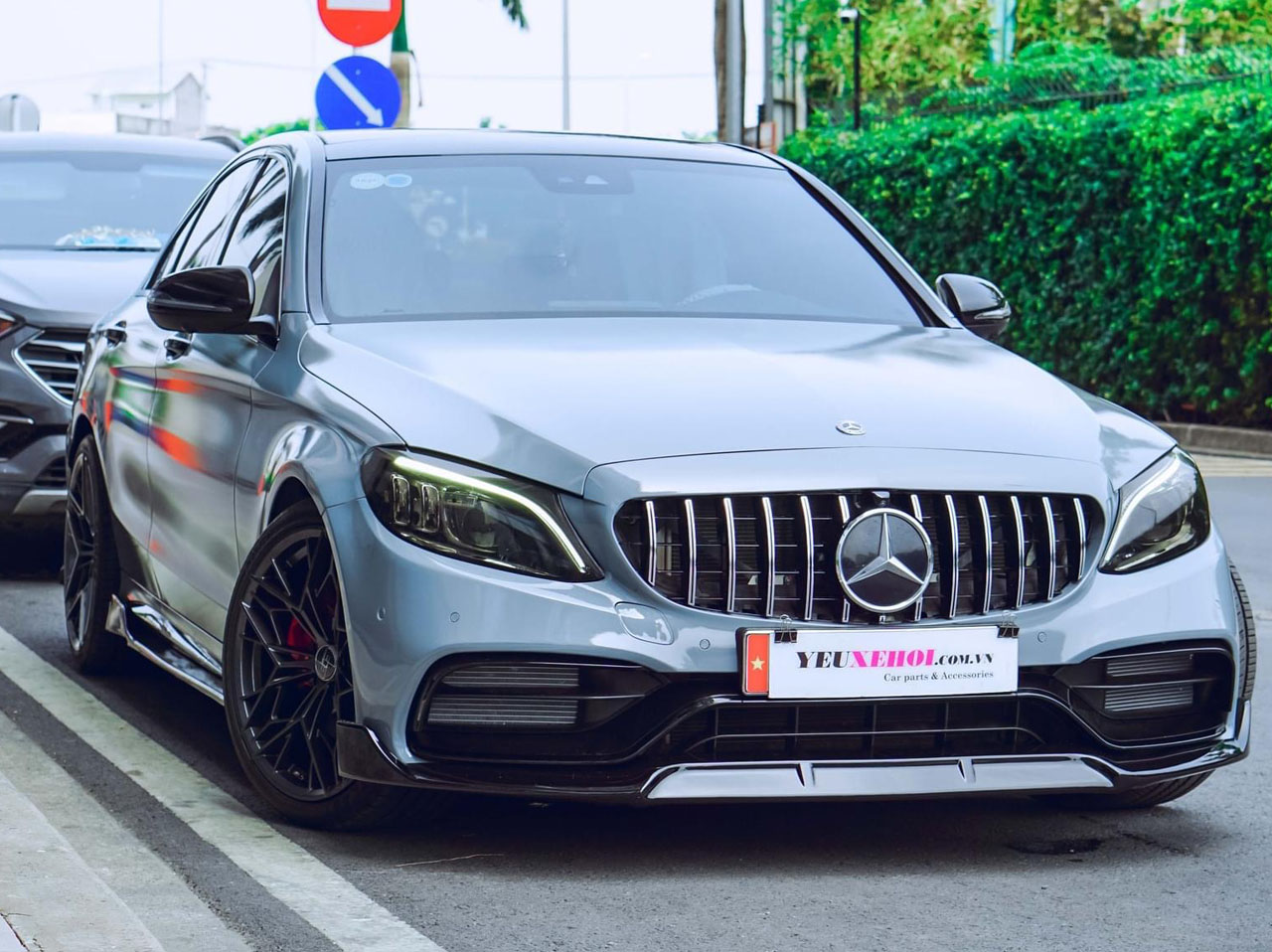 MERCEDES C300 W205 / BODYKIT C63 TOPONE / FT120 305FORGED / FULL RES EXHAUST / WRAP ĐỔI MÀU NARDO GREY