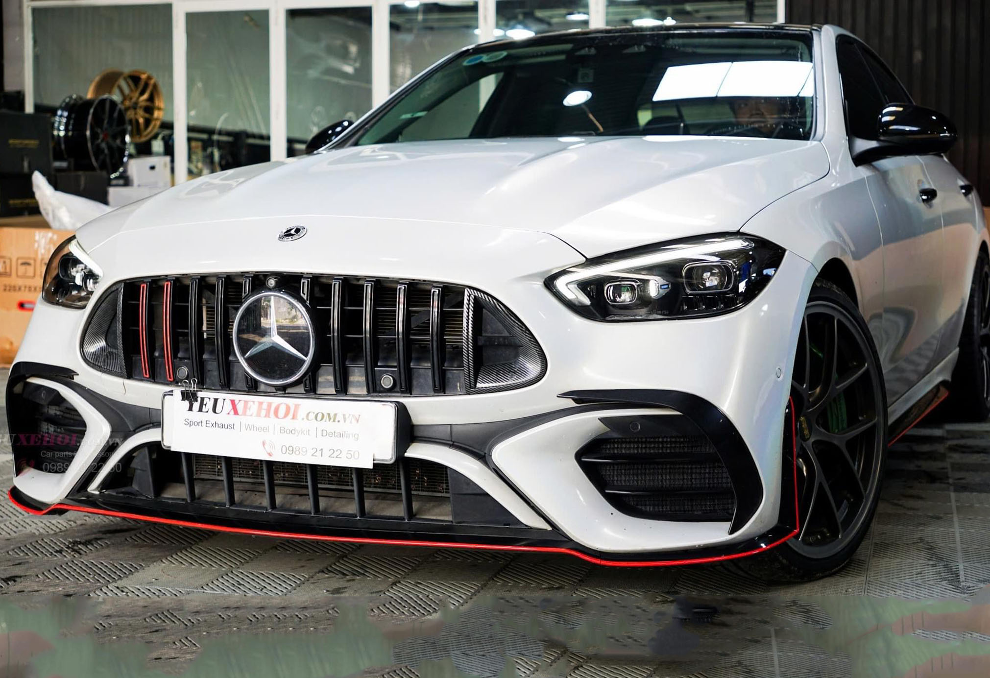 MERCEDES C300 W206 LÊN BODYKIT C63s TOPONE MIX CALANG ROCKET / BODYLIP E PERFORMANCE